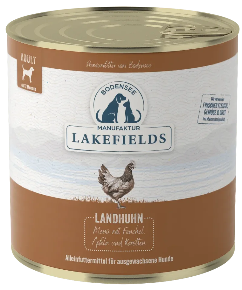 Nassfutter-Menü Huhn Landhuhn mit Fenchel, Äpfeln und Kartoffeln