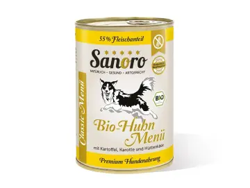 Classic Menü Bio-Huhn mit 55 % Fleischanteil, Bio-Kartoffel und Bio-Karotte