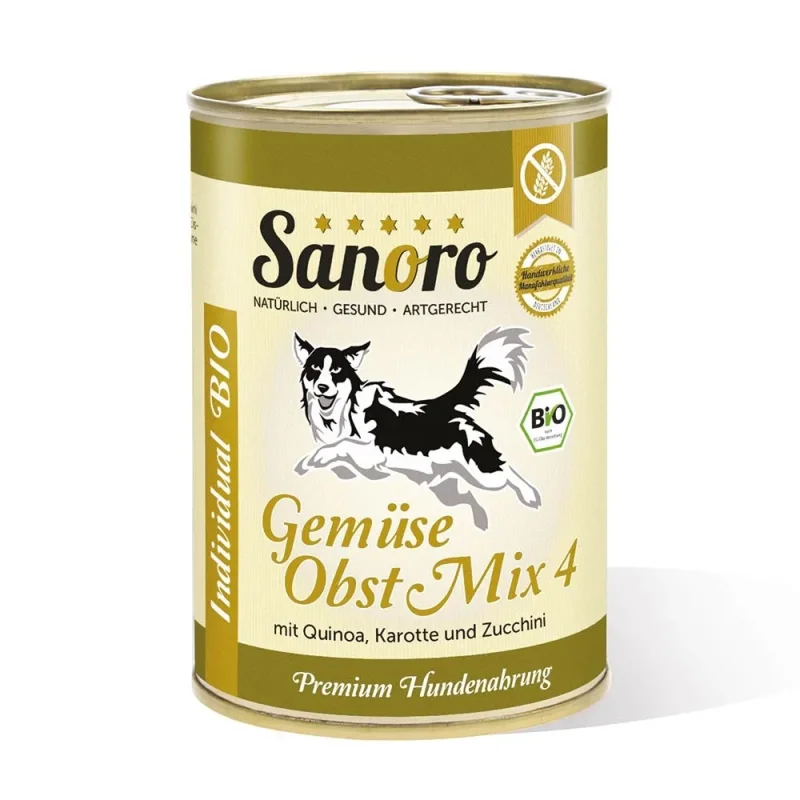BIO Gemüse-Obst-Mix 4 mit Bio-Quinoa, Bio-Karotte, Bio-Zucchini und Bio-Apfel