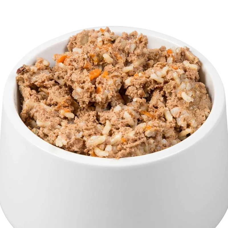 Classic Menü von der Bio-Pute mit 55 % Fleischanteil, Bio-Naturreis und Bio-Karotte