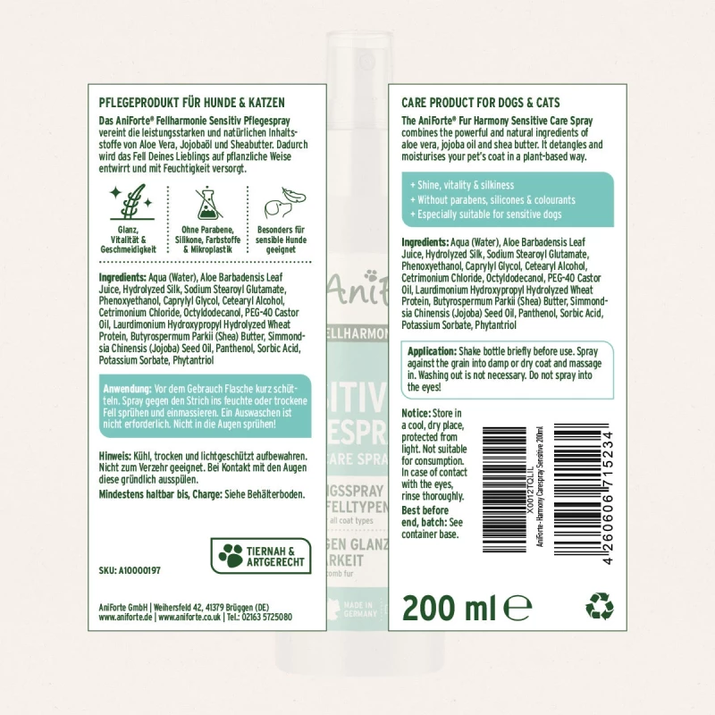 Fellharmonie Pflegespray Sensitiv 200 ml