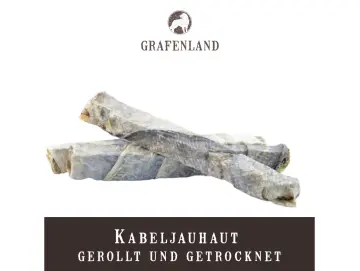 Kabeljauhaut gerollt und getrocknet | 6 Stück