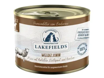 Nassfutter-Menü Lamm Weidelamm mit Kartoffeln, Blattspinat und Kräutern