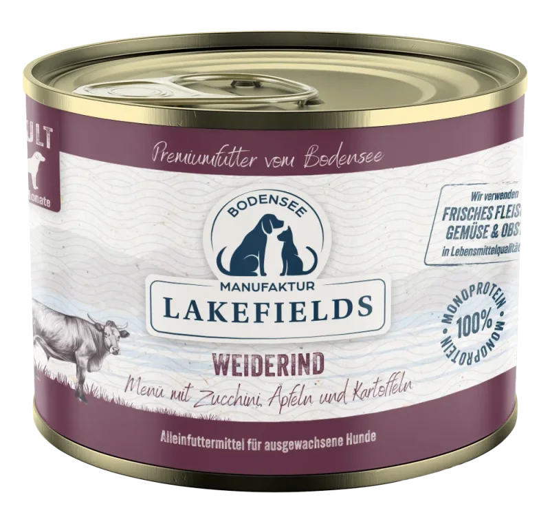 Nassfutter-Menü Rind  Weiderind mit Zucchini, Äpfeln und Karotten