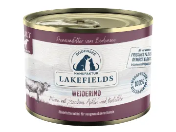 Nassfutter-Menü Rind  Weiderind mit Zucchini, Äpfeln und Karotten