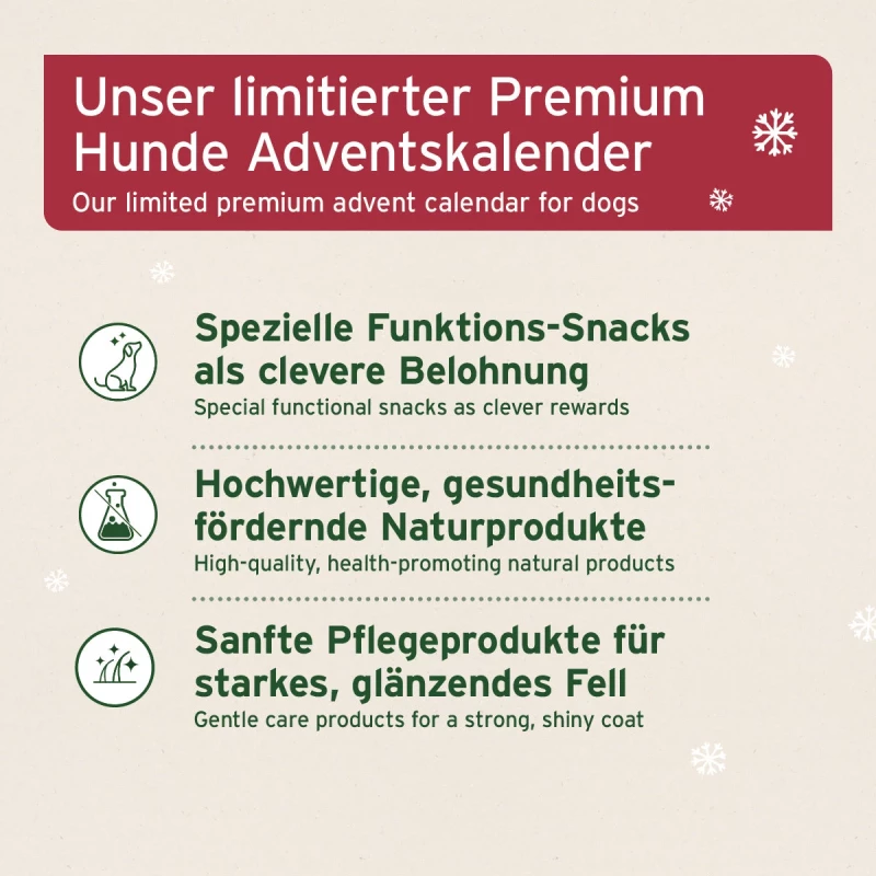 Premium Adventskalender 2024 für Hunde