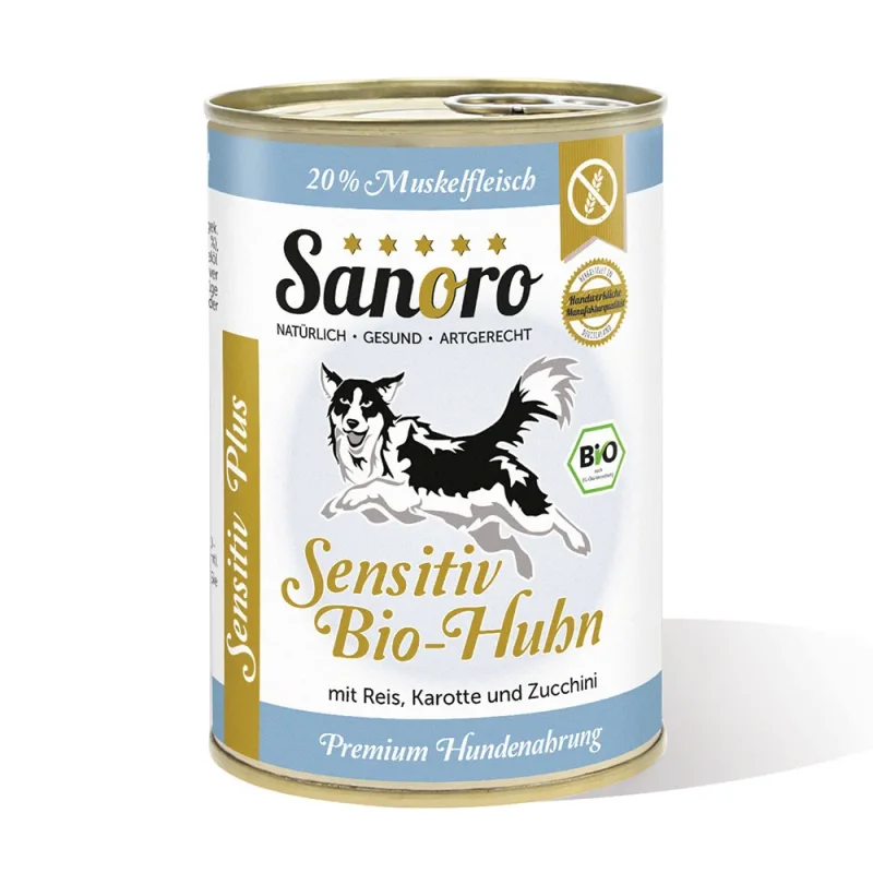 Sensitiv Menü PLUS Bio-Huhn mit Bio-Reis und Bio-Karotte
