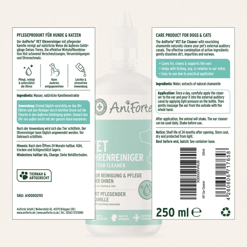 VET Ohrenreiniger Kamille 250 ml